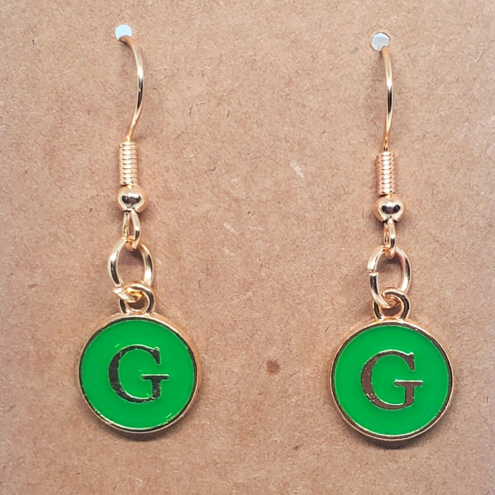 7/$10 G Initial Earrings, New
